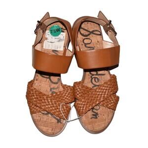 Sam Edelman Brown Woven Sandals